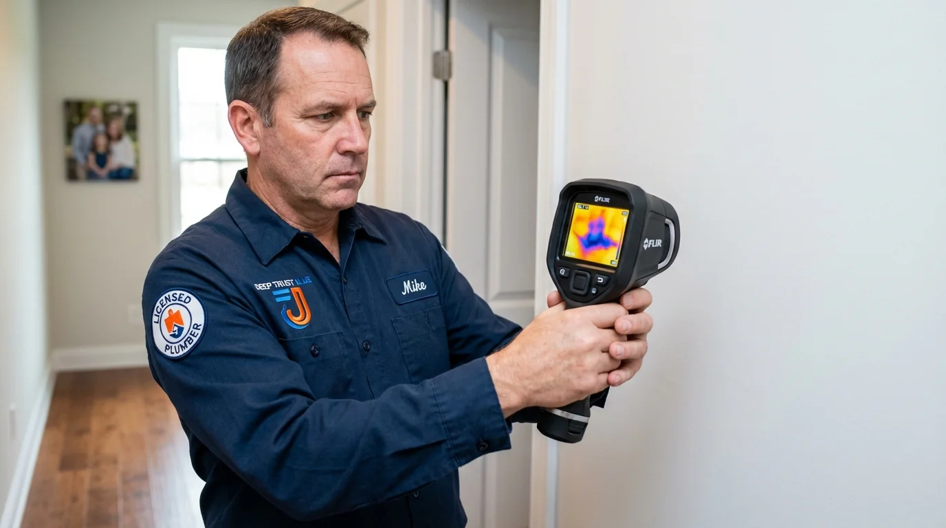 Thermal imaging leak detection by Johns Plumbing LLC in New Vienna